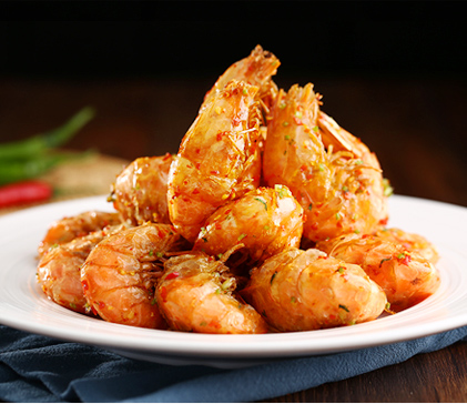 Gold Fried Shrimps In Hot Spicy Sauce